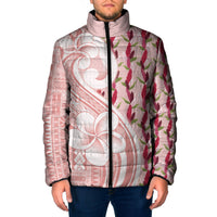 Samoa Teuila Padded Jacket Pink Samoan Siapo Motifs