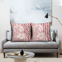 Samoa Teuila Pillow Cover Pink Samoan Siapo Motifs