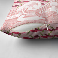 Samoa Teuila Pillow Cover Pink Samoan Siapo Motifs