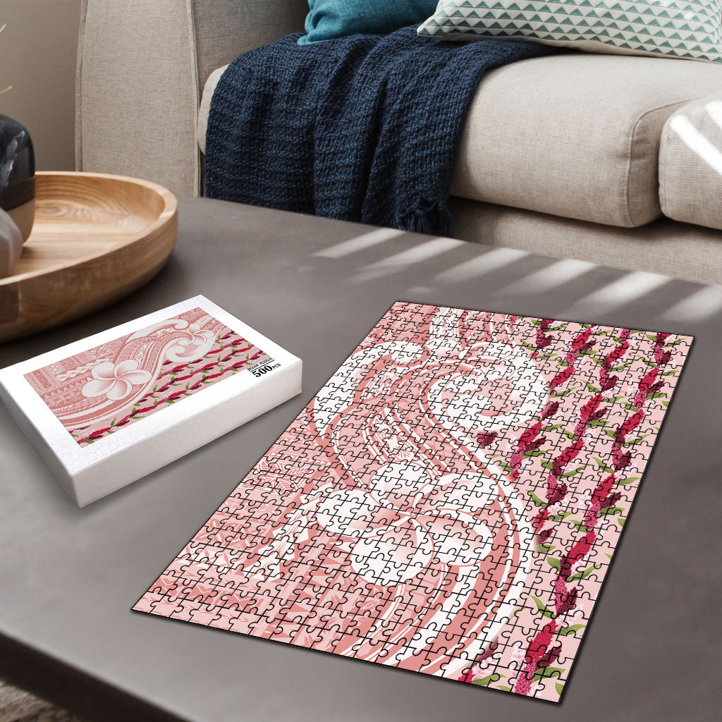 Samoa Teuila Puzzle Pink Samoan Siapo Motifs