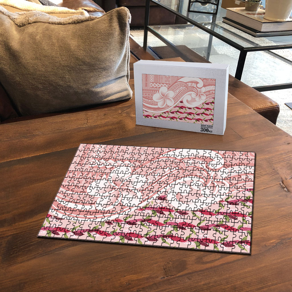 Samoa Teuila Puzzle Pink Samoan Siapo Motifs