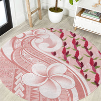 Samoa Teuila Round Carpet Pink Samoan Siapo Motifs