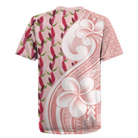 Samoa Teuila Rugby Jersey Pink Samoan Siapo Motifs