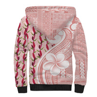 Samoa Teuila Sherpa Hoodie Pink Samoan Siapo Motifs