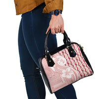Samoa Teuila Shoulder Handbag Pink Samoan Siapo Motifs
