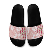 Samoa Teuila Slide Sandals Pink Samoan Siapo Motifs