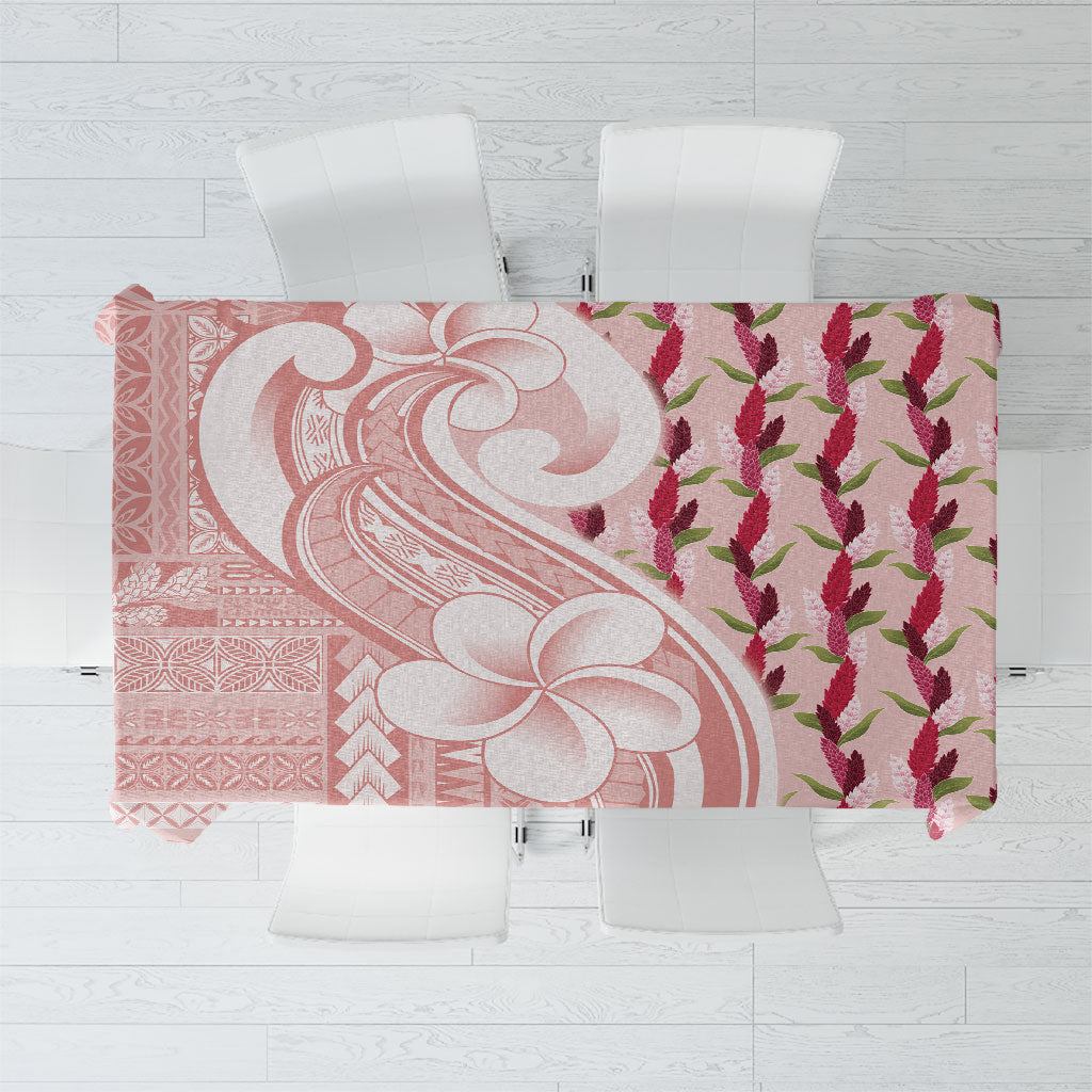 Samoa Teuila Tablecloth Pink Samoan Siapo Motifs