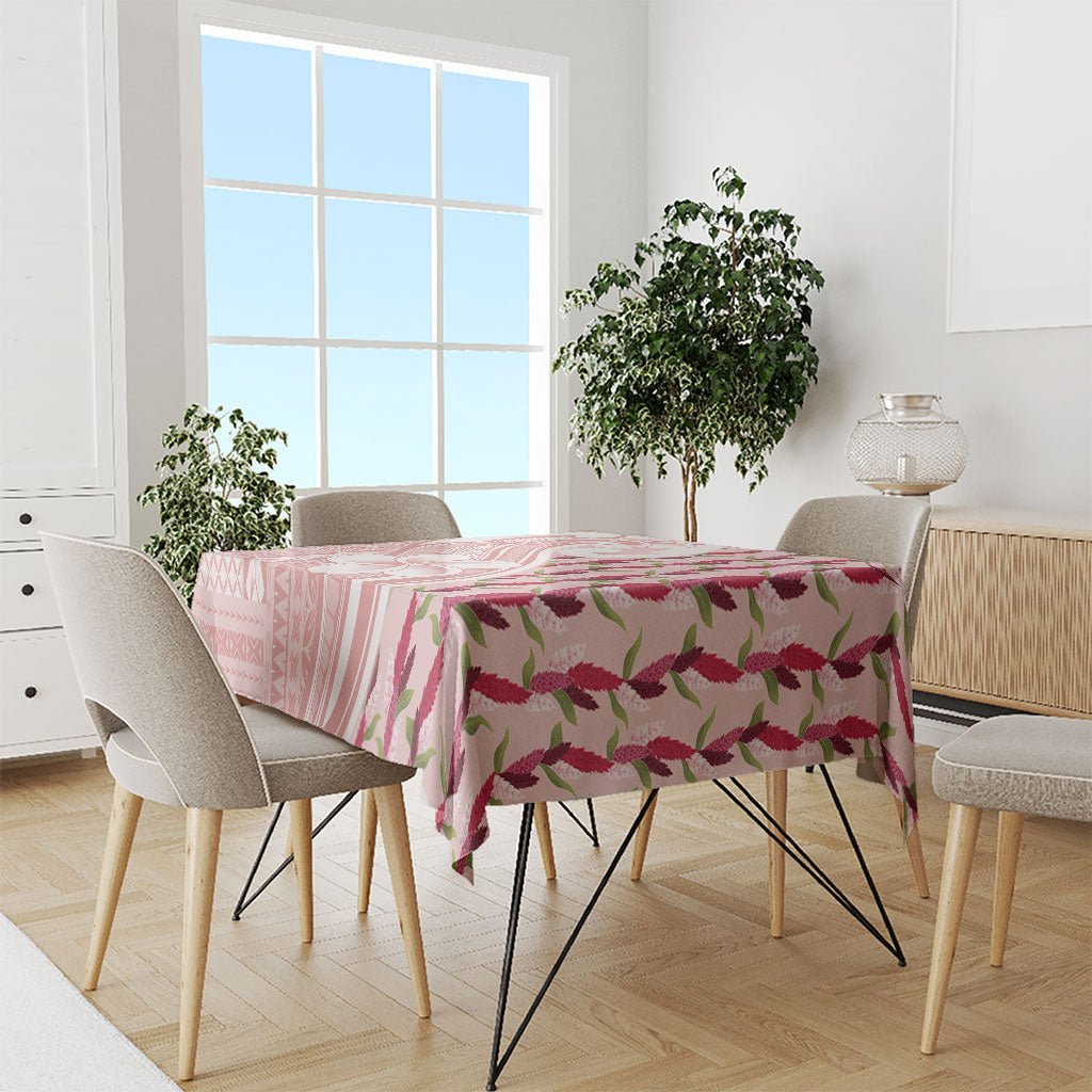 Samoa Teuila Tablecloth Pink Samoan Siapo Motifs