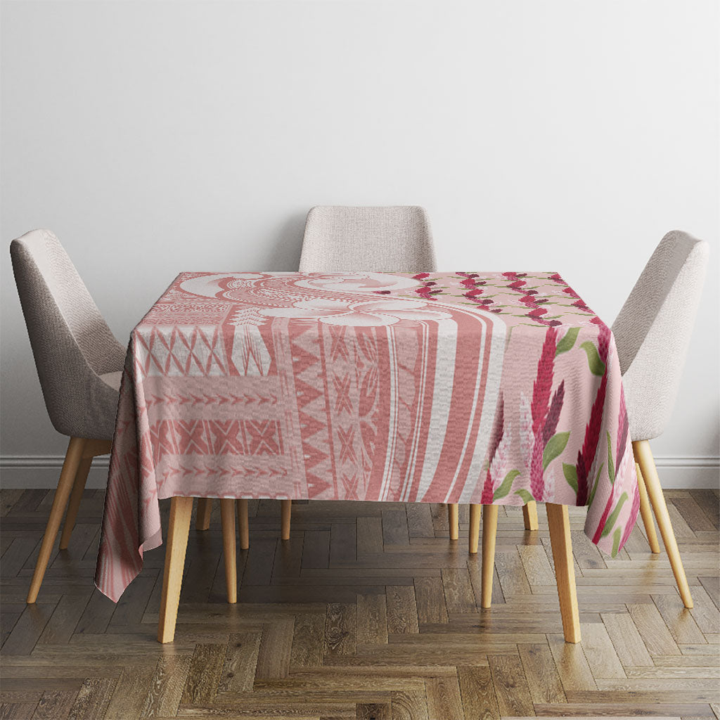 Samoa Teuila Tablecloth Pink Samoan Siapo Motifs