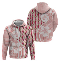 Samoa Teuila Zip Hoodie Pink Samoan Siapo Motifs