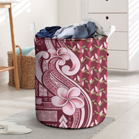 Samoa Teuila Laundry Basket Maroon Samoan Siapo Motifs