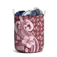 Samoa Teuila Laundry Basket Maroon Samoan Siapo Motifs