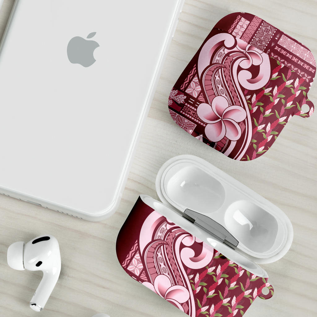 Samoa Teuila AirPods Case Maroon Samoan Siapo Motifs