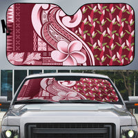 Samoa Teuila Auto Sun Shade Maroon Samoan Siapo Motifs