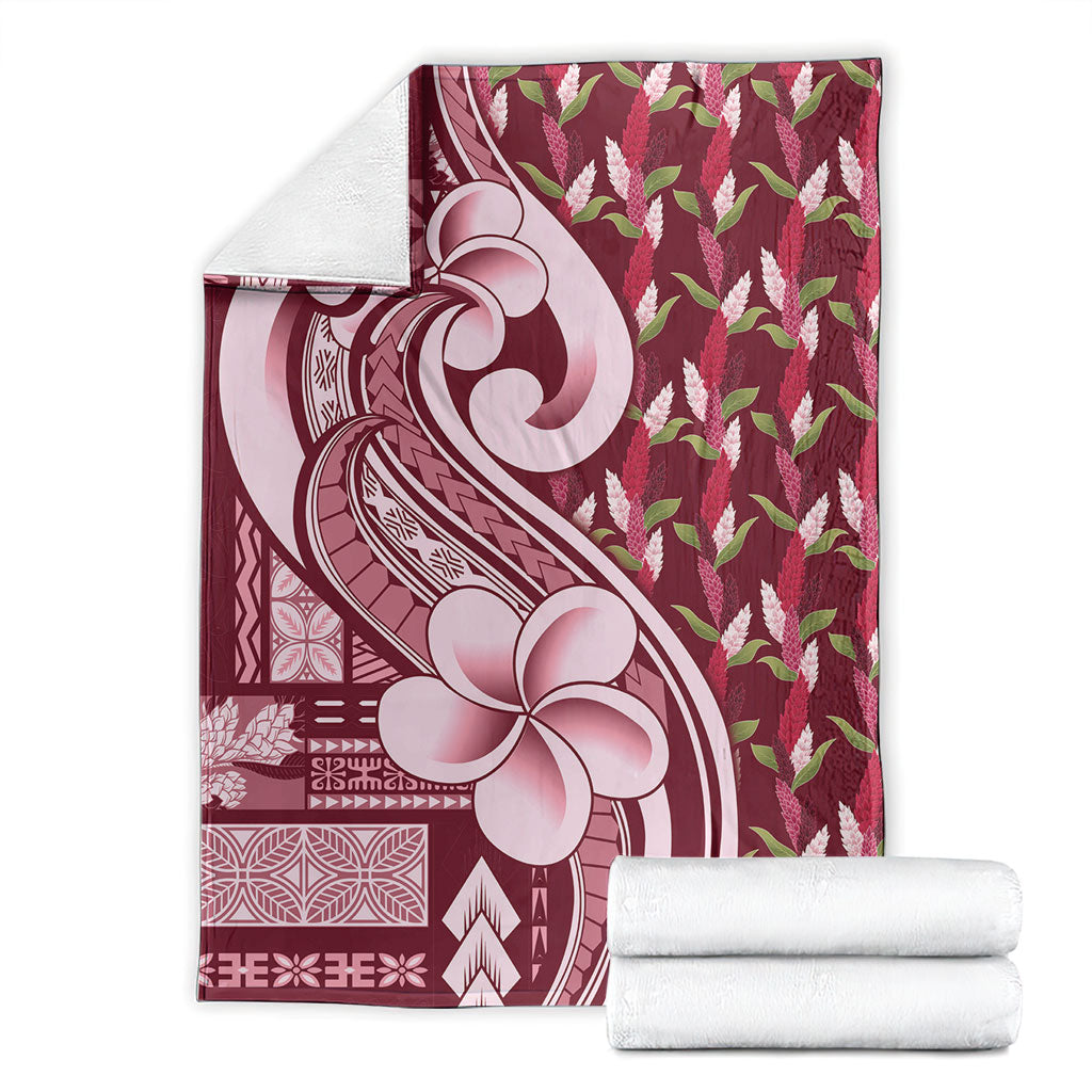 Samoa Teuila Blanket Maroon Samoan Siapo Motifs