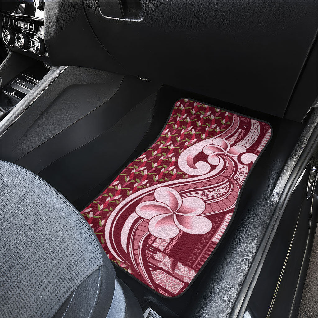 Samoa Teuila Car Mats Maroon Samoan Siapo Motifs