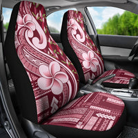Samoa Teuila Car Seat Cover Maroon Samoan Siapo Motifs