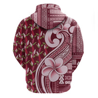 Samoa Teuila Hoodie Maroon Samoan Siapo Motifs