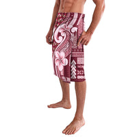 Samoa Teuila Lavalava Maroon Samoan Siapo Motifs