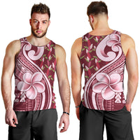 Samoa Teuila Men Tank Top Maroon Samoan Siapo Motifs