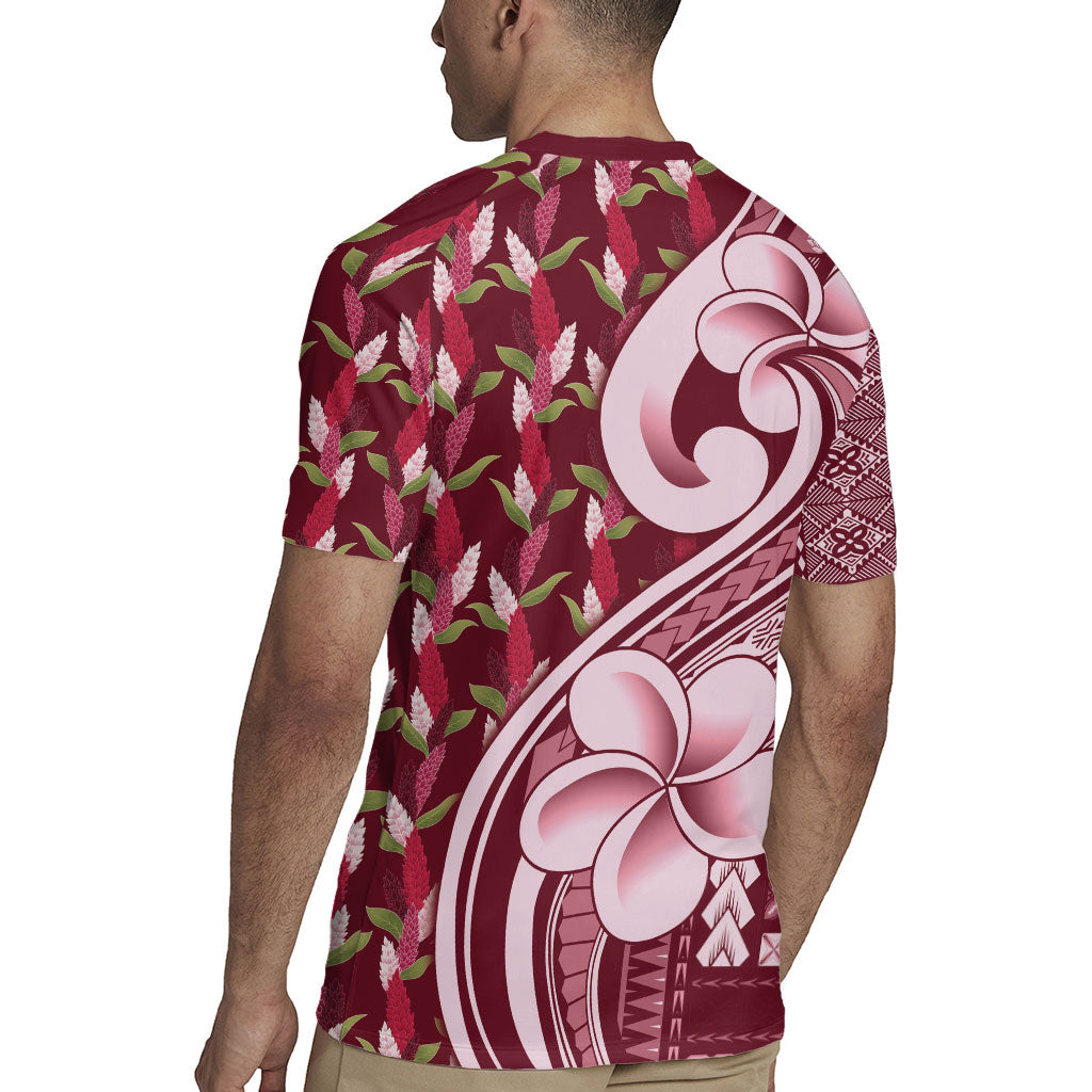 Samoa Teuila Rugby Jersey Maroon Samoan Siapo Motifs