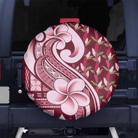Samoa Teuila Spare Tire Cover Maroon Samoan Siapo Motifs