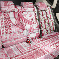 Samoa Teuila Back Car Seat Cover White Samoan Siapo Motifs