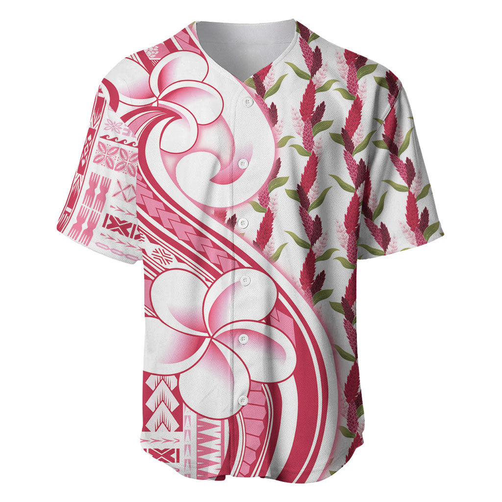 Samoa Teuila Baseball Jersey White Samoan Siapo Motifs