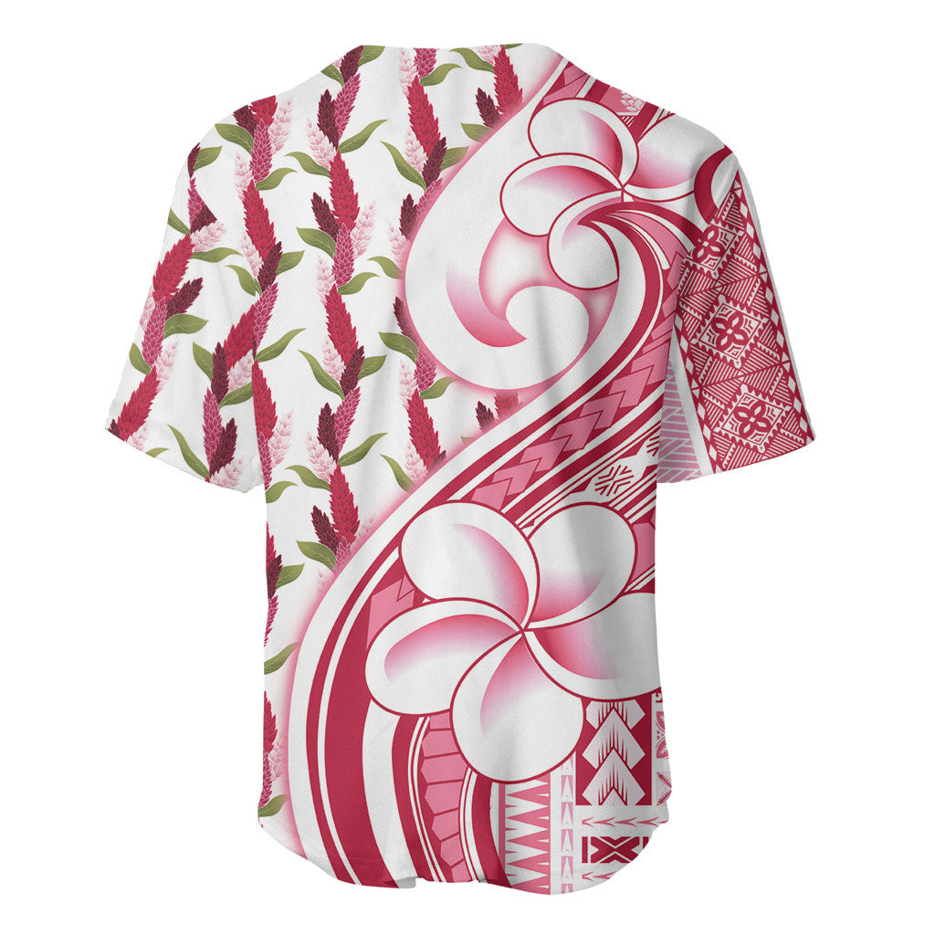 Samoa Teuila Baseball Jersey White Samoan Siapo Motifs