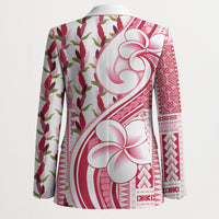 Samoa Teuila Blazer White Samoan Siapo Motifs