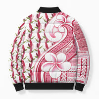 Samoa Teuila Bomber Puffer Jacket White Samoan Siapo Motifs