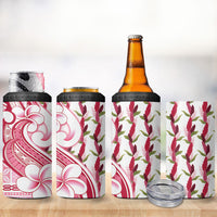 Samoa Teuila 4 in 1 Can Cooler Tumbler White Samoan Siapo Motifs