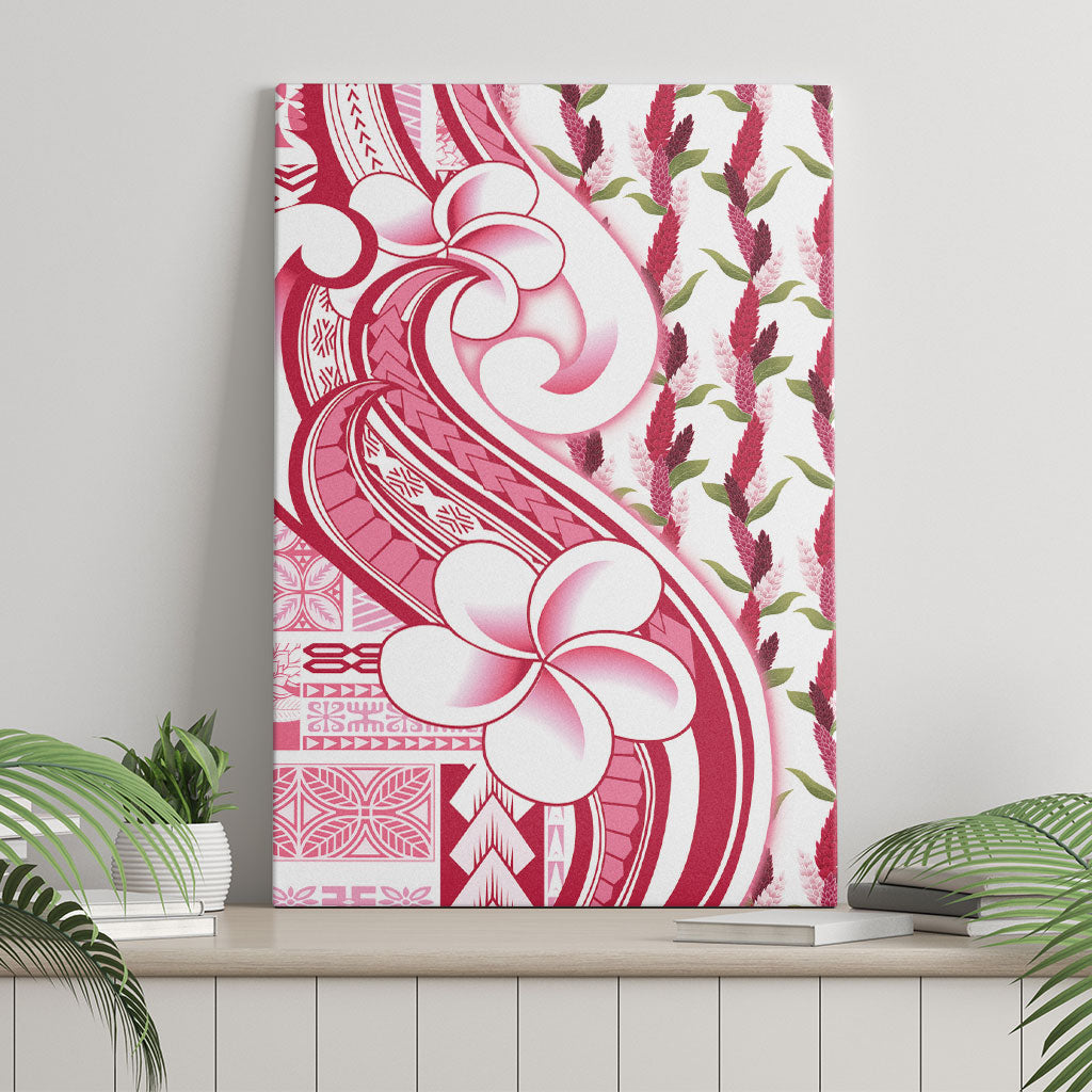 Samoa Teuila Canvas Wall Art White Samoan Siapo Motifs
