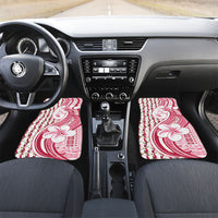 Samoa Teuila Car Mats White Samoan Siapo Motifs
