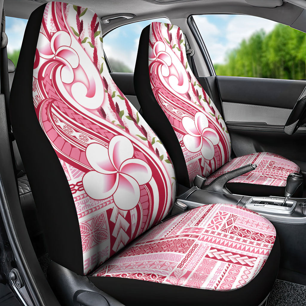 Samoa Teuila Car Seat Cover White Samoan Siapo Motifs