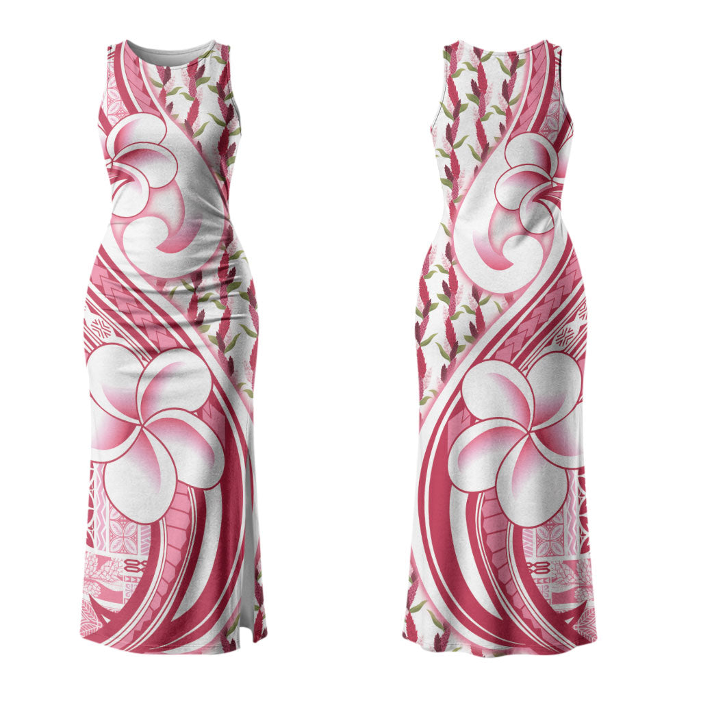 Samoa Teuila Couples Matching Tank Maxi Dress and Hawaiian Shirt White Samoan Siapo Motifs LT05 - Polynesian Pride