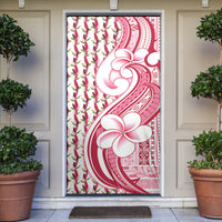 Samoa Teuila Door Cover White Samoan Siapo Motifs