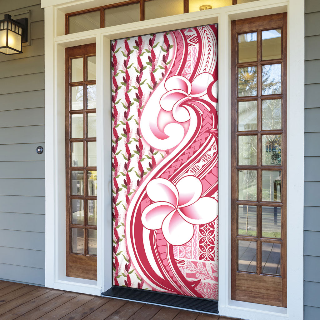 Samoa Teuila Door Cover White Samoan Siapo Motifs