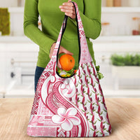 Samoa Teuila Grocery Bag White Samoan Siapo Motifs