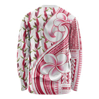 Samoa Teuila Long Sleeve Shirt White Samoan Siapo Motifs