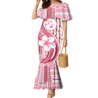 Samoa Teuila Mermaid Dress White Samoan Siapo Motifs