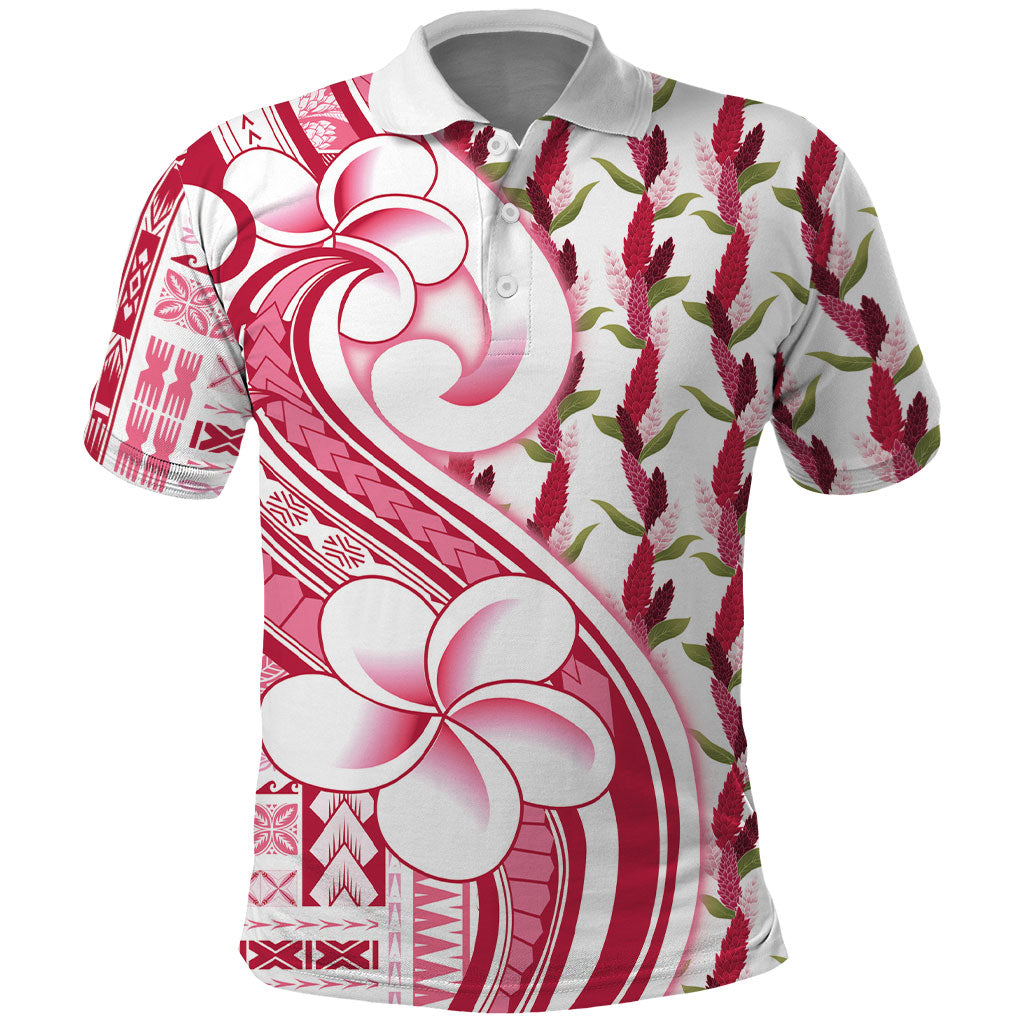 Samoa Teuila Polo Shirt White Samoan Siapo Motifs LT05 White - Polynesian Pride