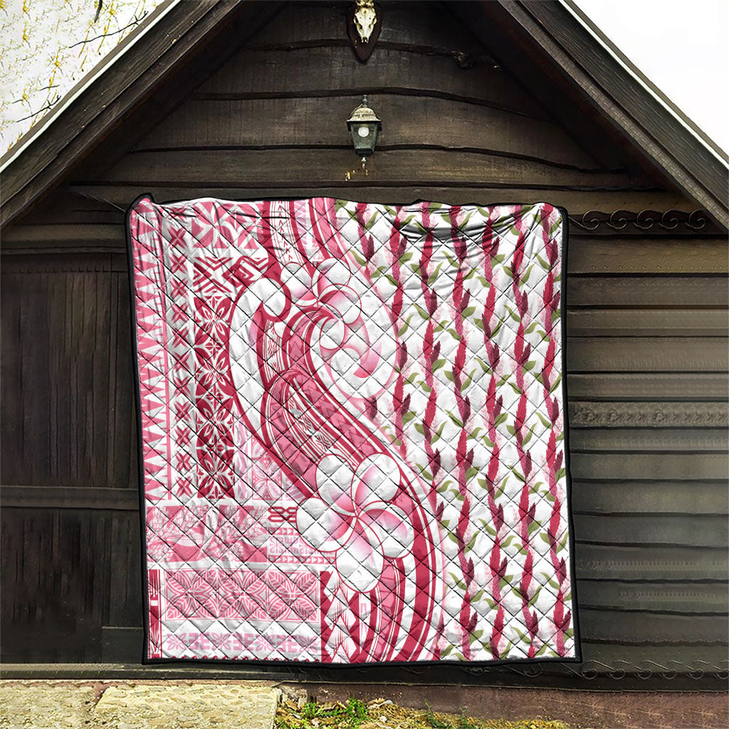 Samoa Teuila Quilt White Samoan Siapo Motifs