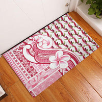 Samoa Teuila Rubber Doormat White Samoan Siapo Motifs