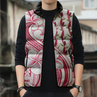 Samoa Teuila Sleeveless Puffer Jacket White Samoan Siapo Motifs