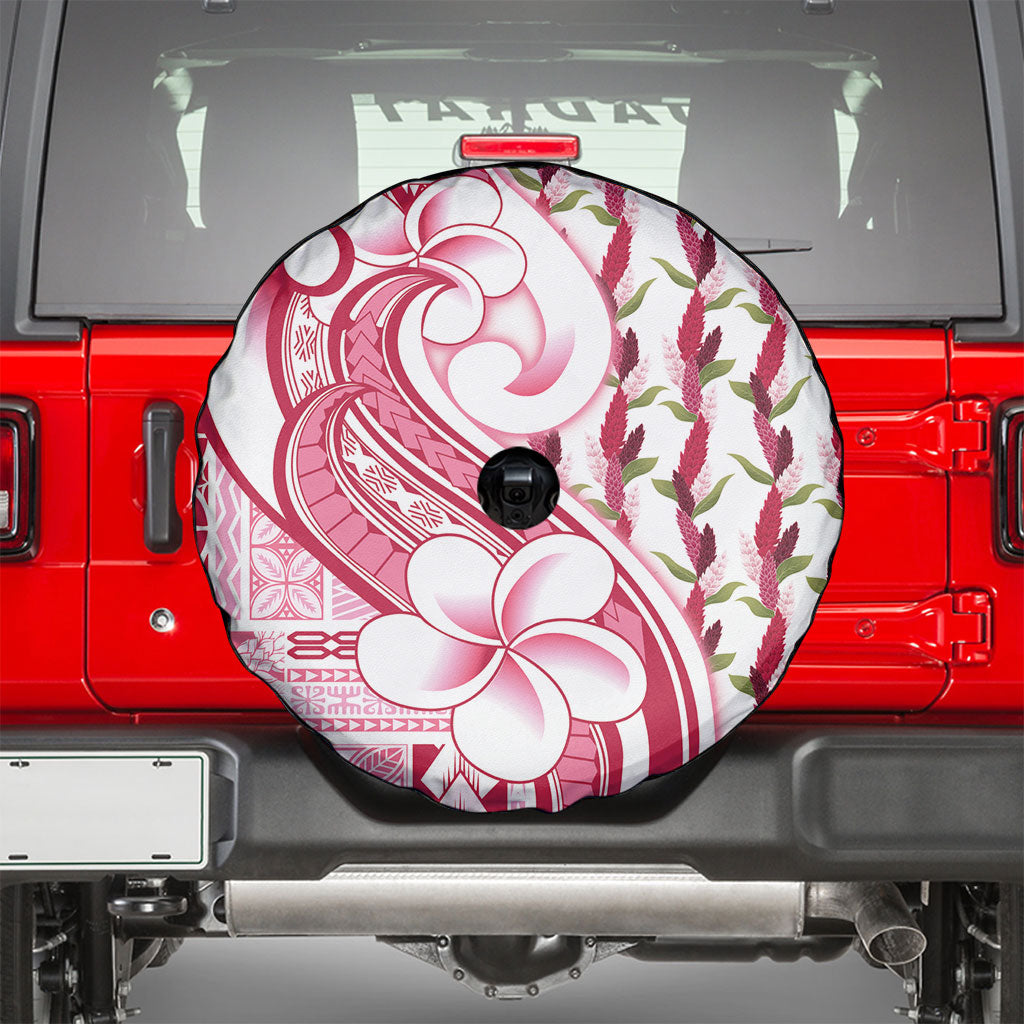 Samoa Teuila Spare Tire Cover White Samoan Siapo Motifs