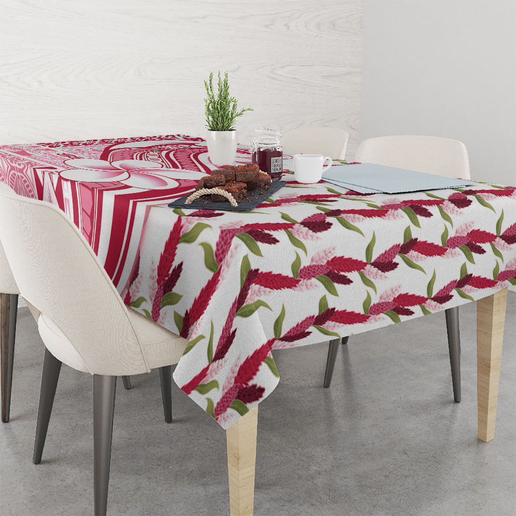 Samoa Teuila Tablecloth White Samoan Siapo Motifs