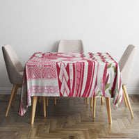 Samoa Teuila Tablecloth White Samoan Siapo Motifs