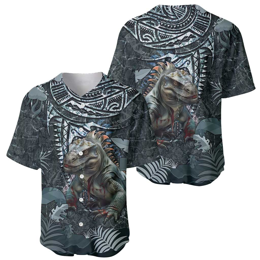 Hawaii Mo'o Lizard God Baseball Jersey Polynesian Style LT05 - Polynesian Pride