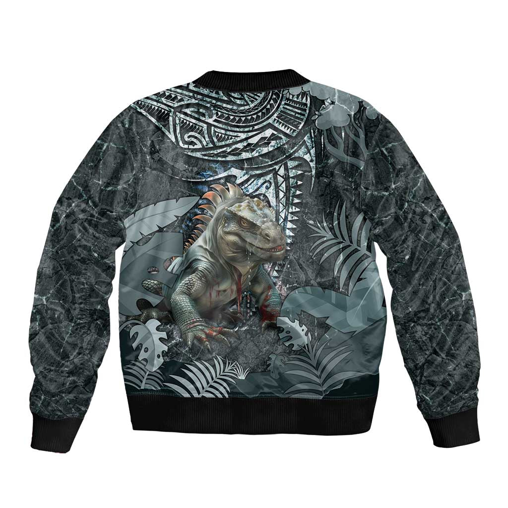Hawaii Mo'o Lizard God Bomber Jacket Polynesian Style